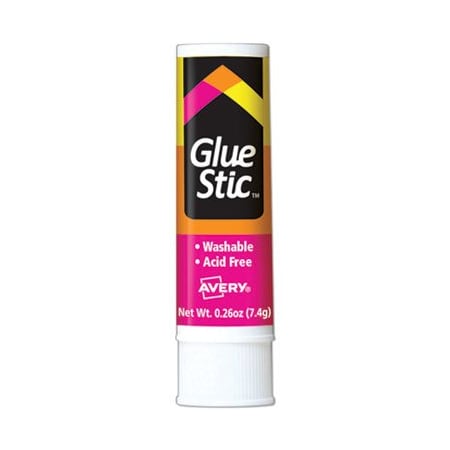 Avery Dennison Avery, PERMANENT GLUE STIC, 0.26 OZ, APPLIES WHITE, DRIES CLEAR 00166